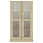 Armadietto Vetrina Rovere Sonoma 82,5x30,5x150 cm Multistrato