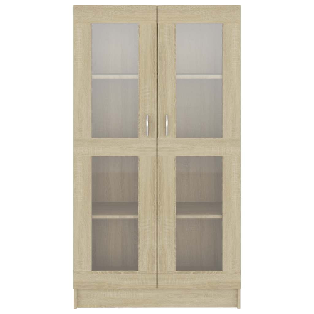 Armadietto Vetrina Rovere Sonoma 82,5x30,5x150 cm Multistrato