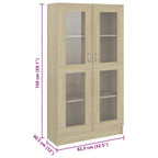 Armadietto Vetrina Rovere Sonoma 82,5x30,5x150 cm Multistrato