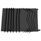 Lettino da Campeggio 180x60x19cm Tessuto Oxford e Acciaio Nero
