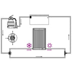 Pannello Solare Termico Curvo per Piscina 110x65 cm