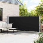 Tenda Laterale Retrattile per Patio 600x160 cm Nera