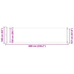 Tenda Laterale Retrattile per Patio 600x160 cm Nera