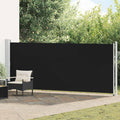Tenda Laterale Retrattile per Patio 600x160 cm Nera