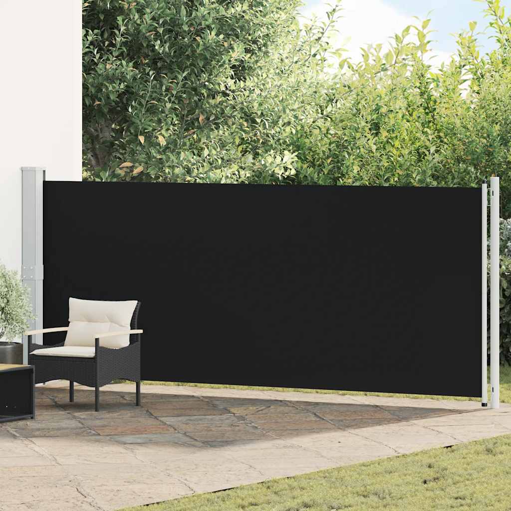 Tenda Laterale Retrattile per Patio 600x160 cm Nera