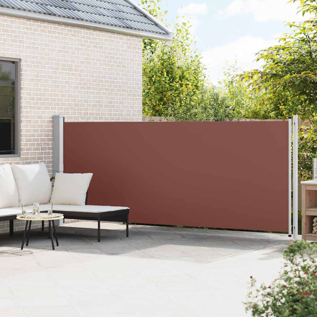 Tenda Laterale Retrattile per Patio 600x160 cm Marrone