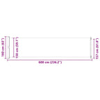 Tenda Laterale Retrattile per Patio 600x160 cm Marrone