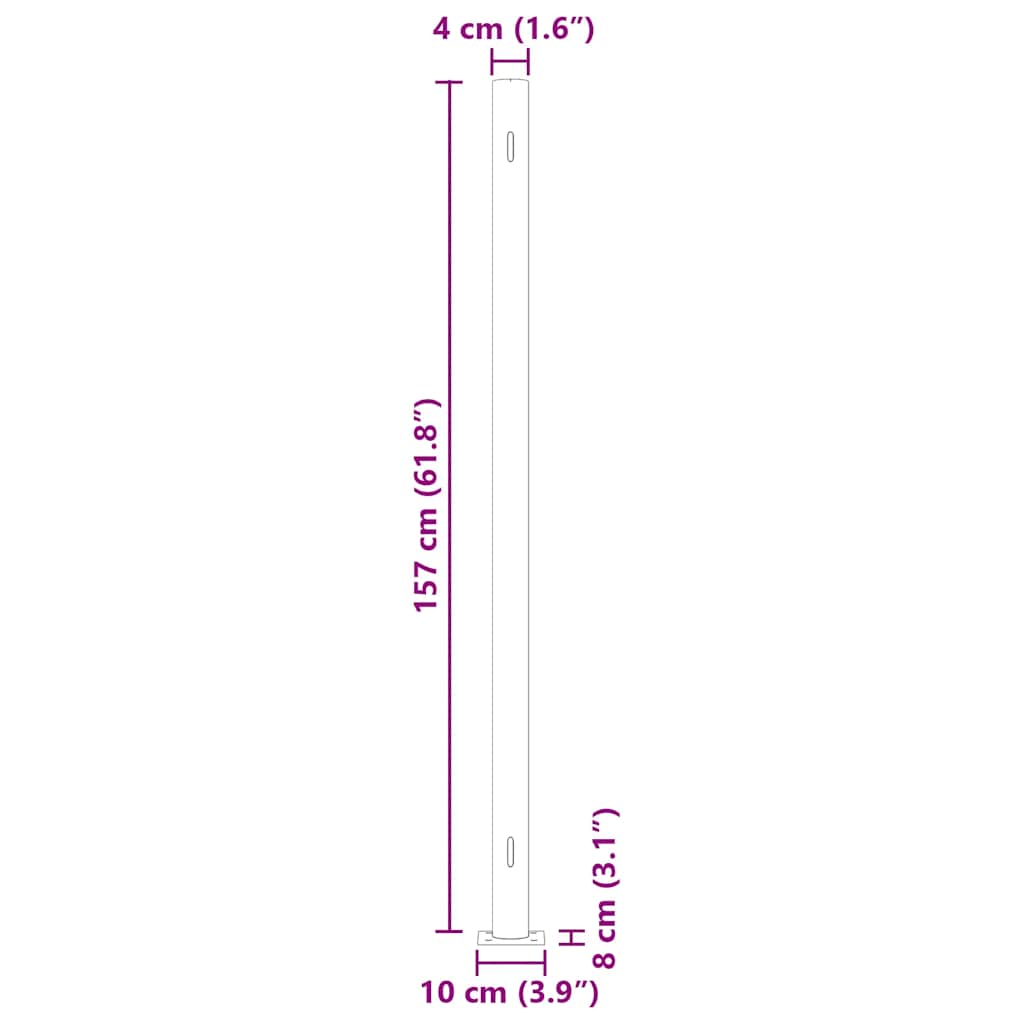 Tenda Laterale Retrattile per Patio 600x160 cm Marrone