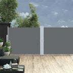 Tenda Laterale Retrattile per Patio 140x1200 cm Antracite