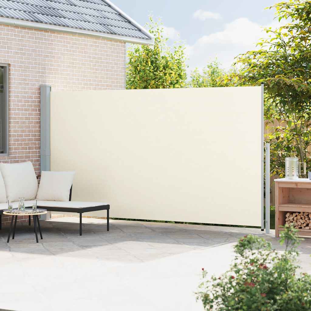 Tenda Laterale Retrattile per Patio 200x500 cm Crema