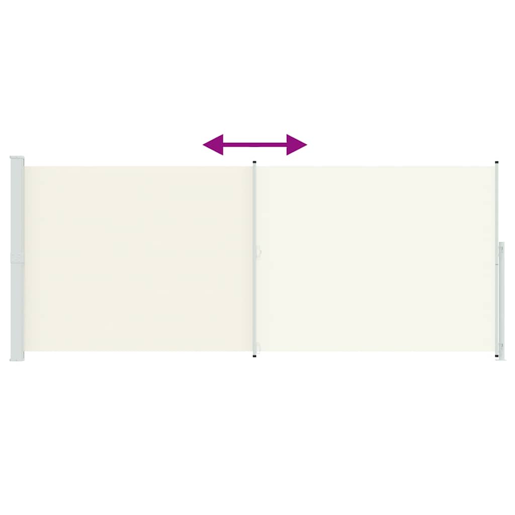 Tenda Laterale Retrattile per Patio 200x500 cm Crema