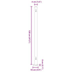 Tenda Laterale Retrattile per Patio 200x500 cm Crema