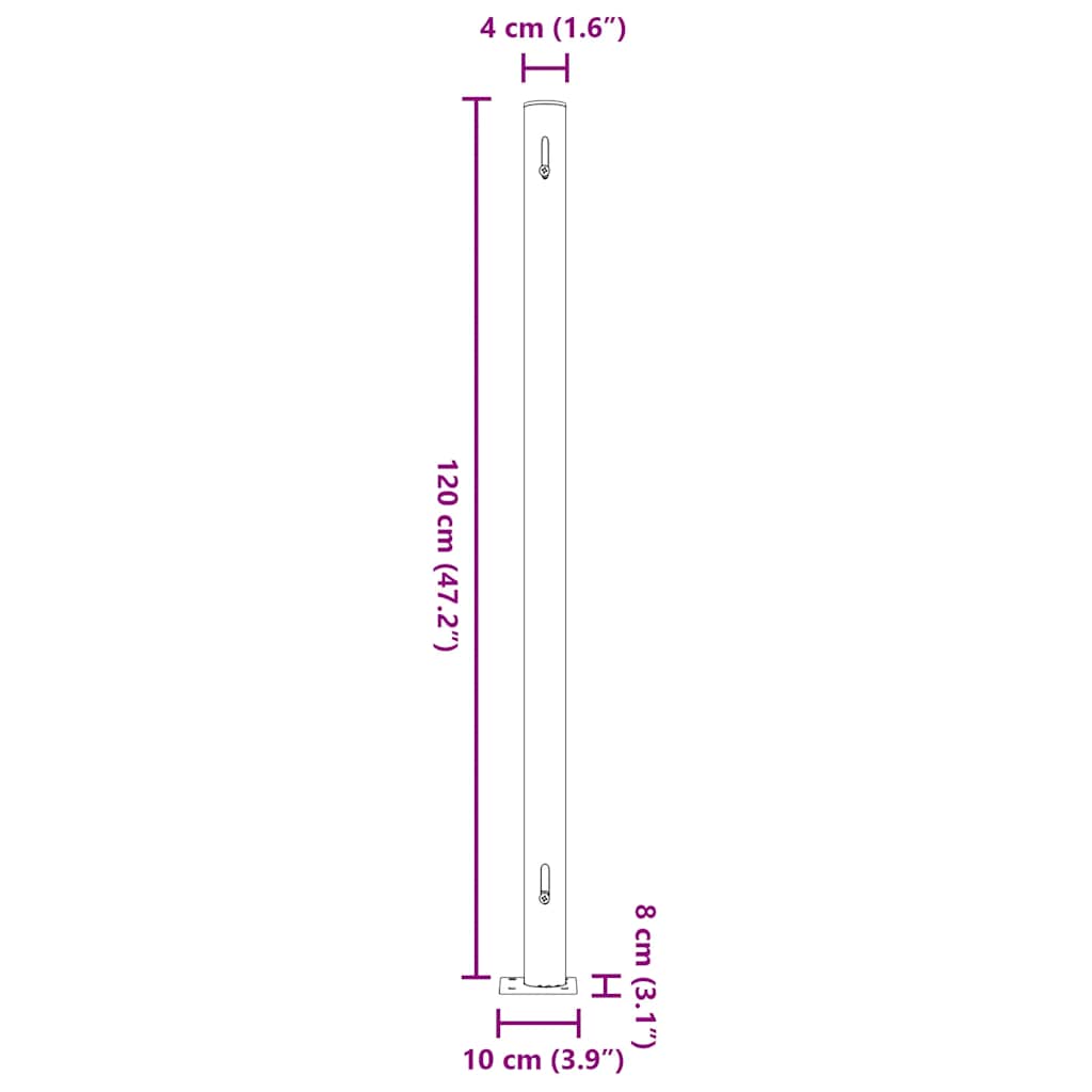 Tenda Laterale Retrattile per Patio 200x500 cm Crema