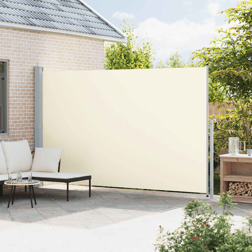 Tenda Laterale Retrattile per Patio 220x500 cm Crema