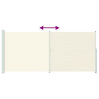 Tenda Laterale Retrattile per Patio 220x500 cm Crema
