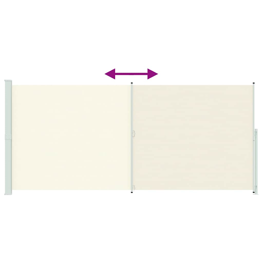 Tenda Laterale Retrattile per Patio 220x500 cm Crema