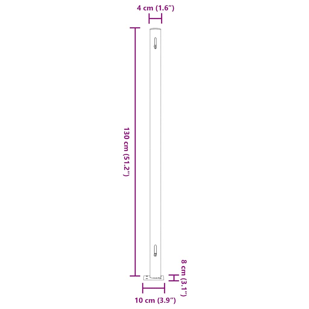 Tenda Laterale Retrattile per Patio 220x500 cm Crema