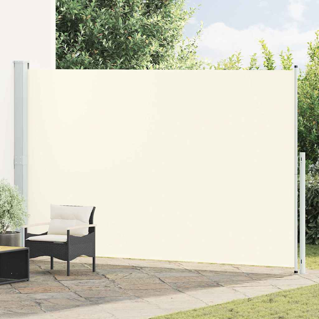 Tenda Laterale Retrattile per Patio 220x500 cm Crema