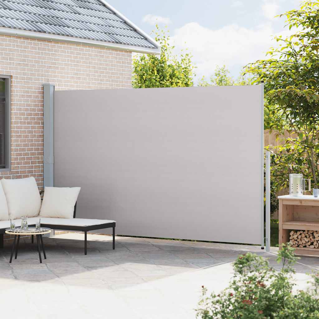 Tenda Laterale Retrattile per Patio 220x500 cm Grigia