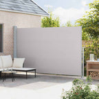 Tenda Laterale Retrattile per Patio 220x500 cm Grigia