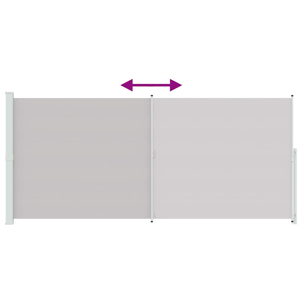 Tenda Laterale Retrattile per Patio 220x500 cm Grigia