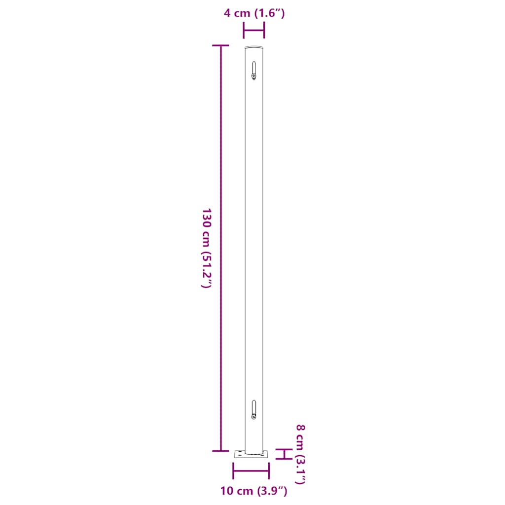 Tenda Laterale Retrattile per Patio 220x500 cm Grigia