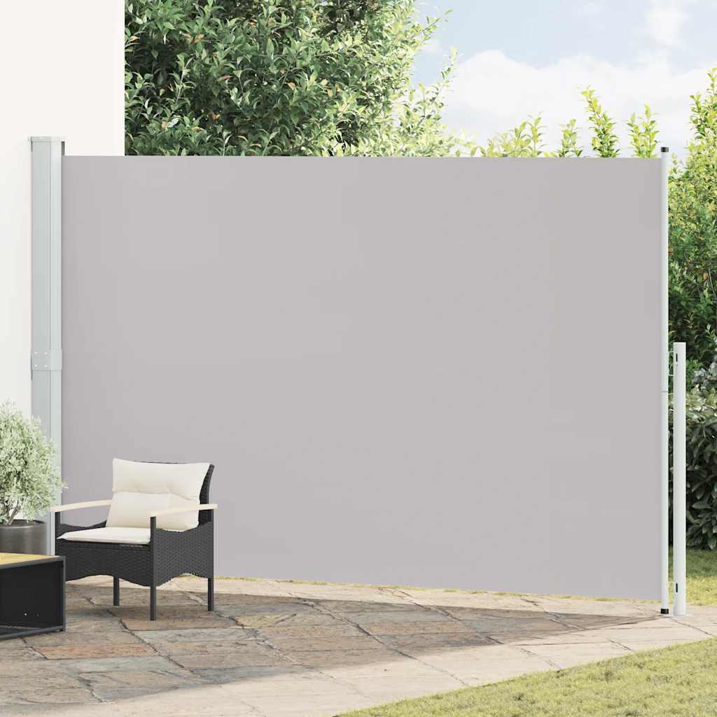 Tenda Laterale Retrattile per Patio 220x500 cm Grigia