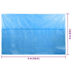 Copripiscina Rettangolare 500x300 cm in PE Blu