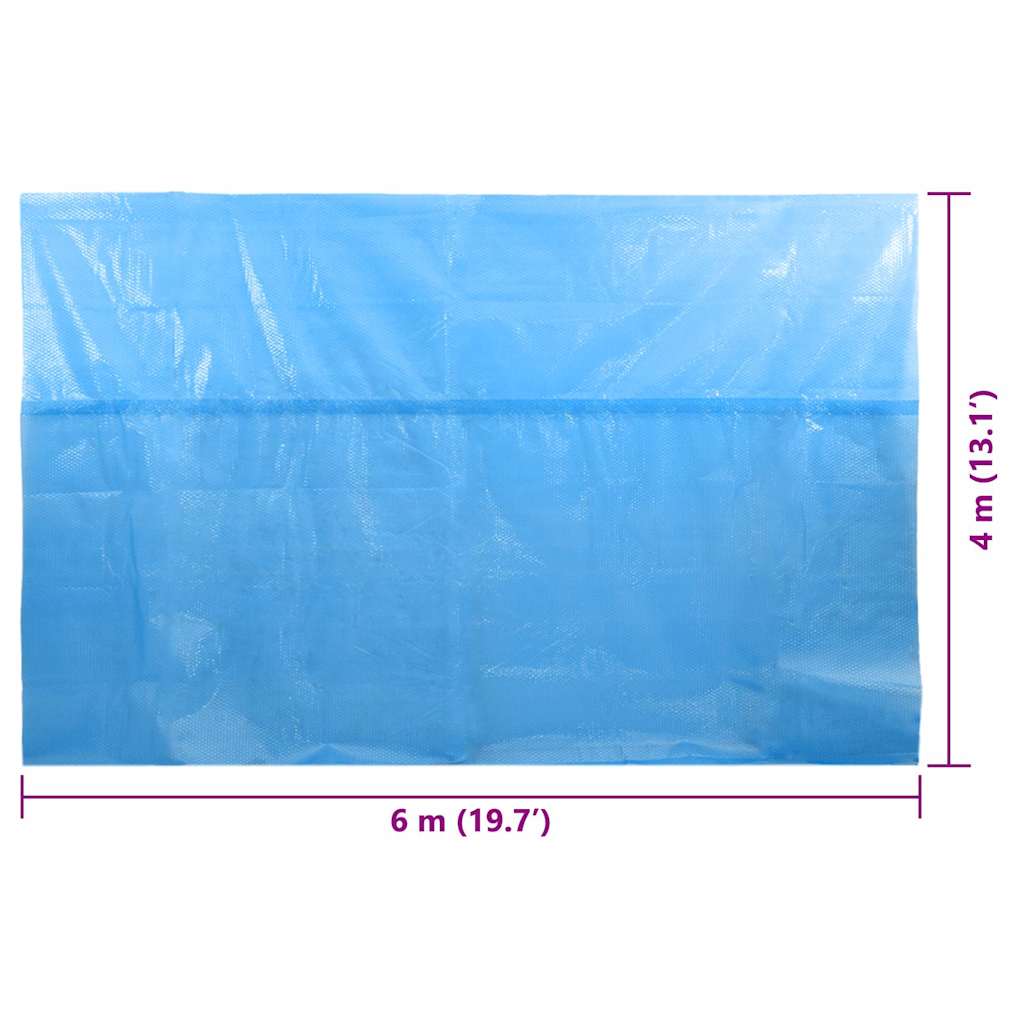 Copripiscina Rettangolare 600x400 cm in PE Blu