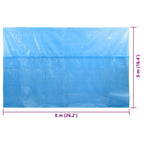 Copripiscina Rettangolare 800x500 cm in PE Blu