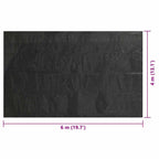 Copripiscina Rettangolare 600x400 cm in PE Nero