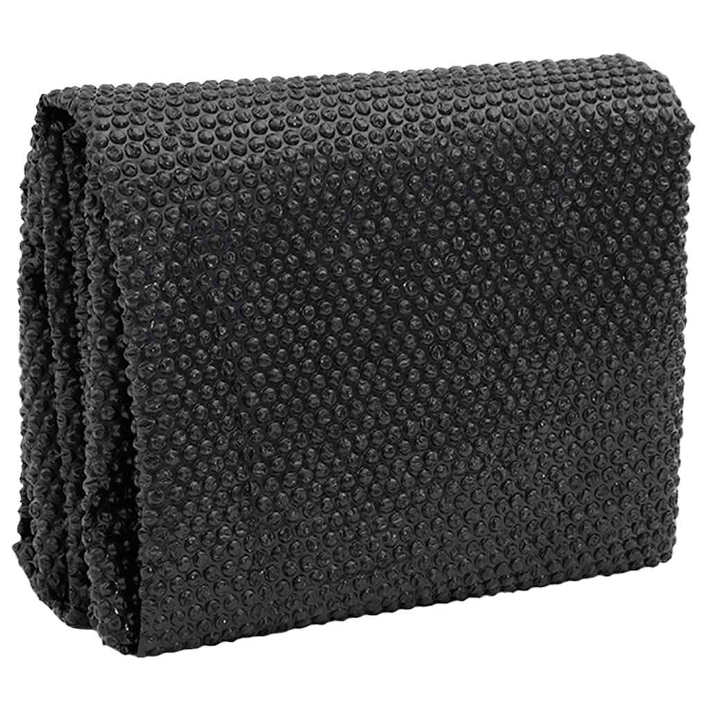 Pellicola Galleggiante Solare PE Piscina 400x200 cm Nero e Blu