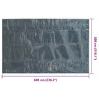 Pellicola Galleggiante Solare PE Piscina 600x300 cm Nero e Blu