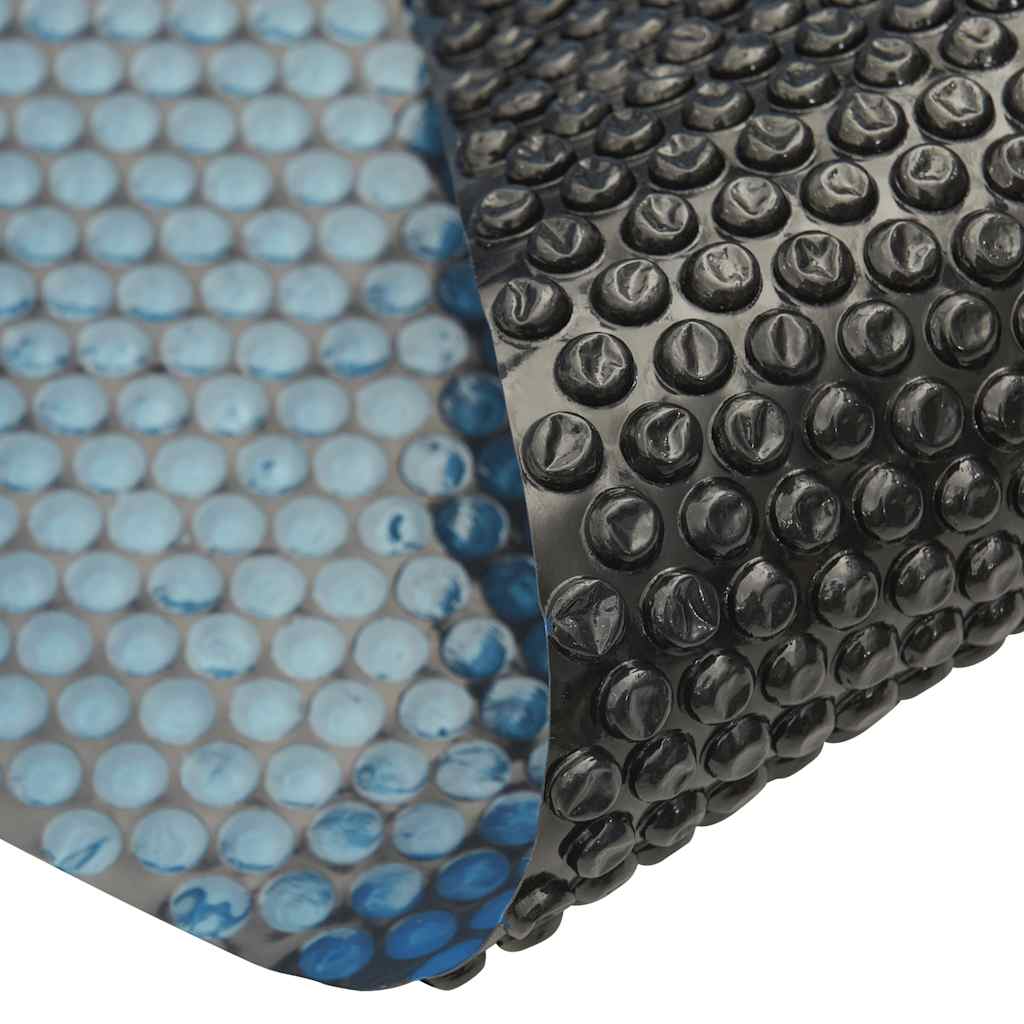 Pellicola Galleggiante Solare PE Piscina 500x300 cm Nero e Blu