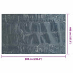 Pellicola Galleggiante Solare PE Piscina 600x400 cm Nero e Blu