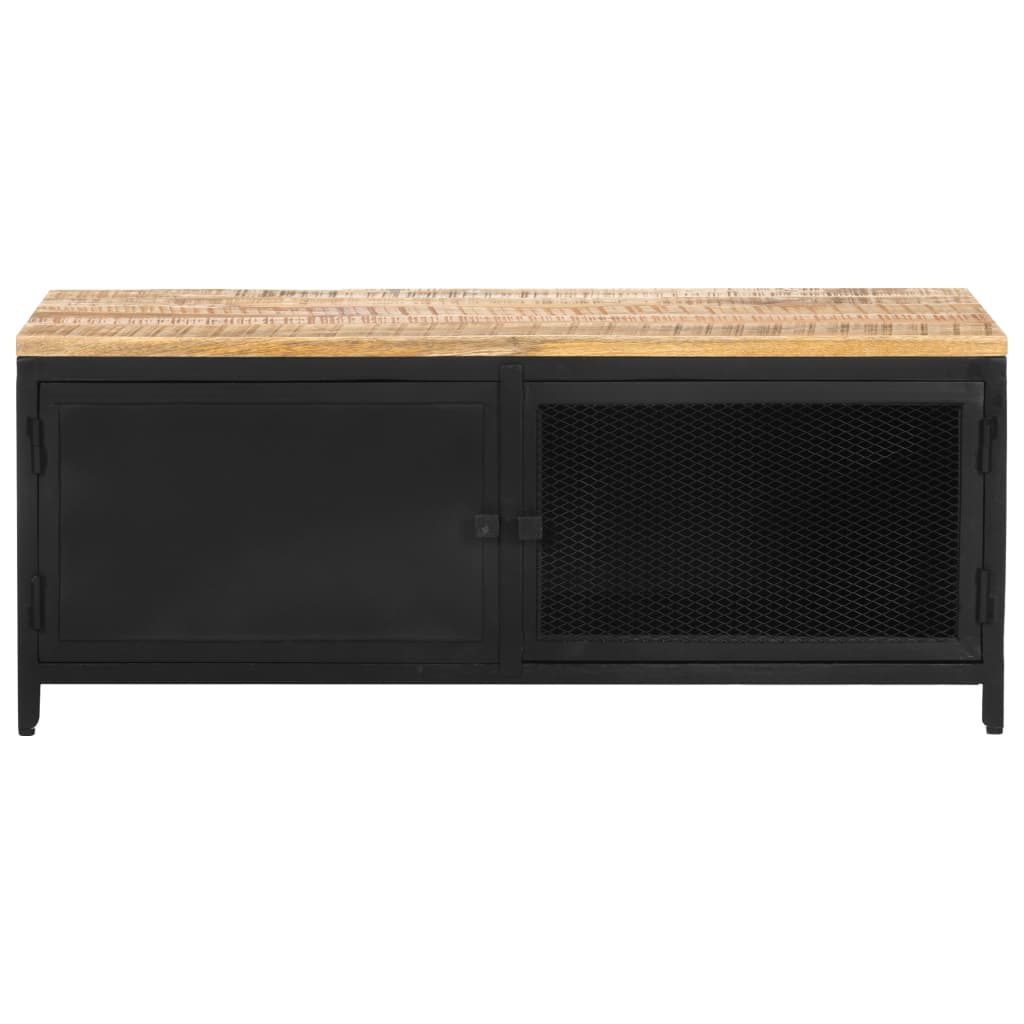 Tavolino da Salotto 90x50x37 cm Legno Massello di Mango Grezzo