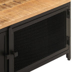 Tavolino da Salotto 90x50x37 cm Legno Massello di Mango Grezzo