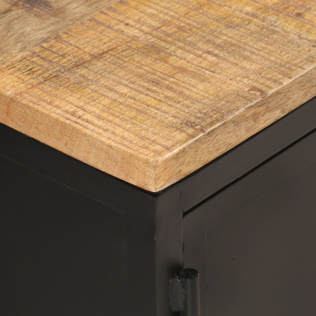 Tavolino da Salotto 90x50x37 cm Legno Massello di Mango Grezzo