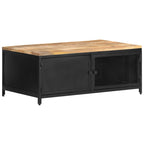Tavolino da Salotto 90x50x37 cm Legno Massello di Mango Grezzo