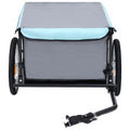 Rimorchio da Bici Grigio e Blu 65 kg