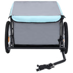 Rimorchio da Bici Grigio e Blu 65 kg