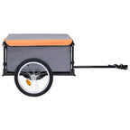 Rimorchio da Bici Grigio e Arancione 65 kg