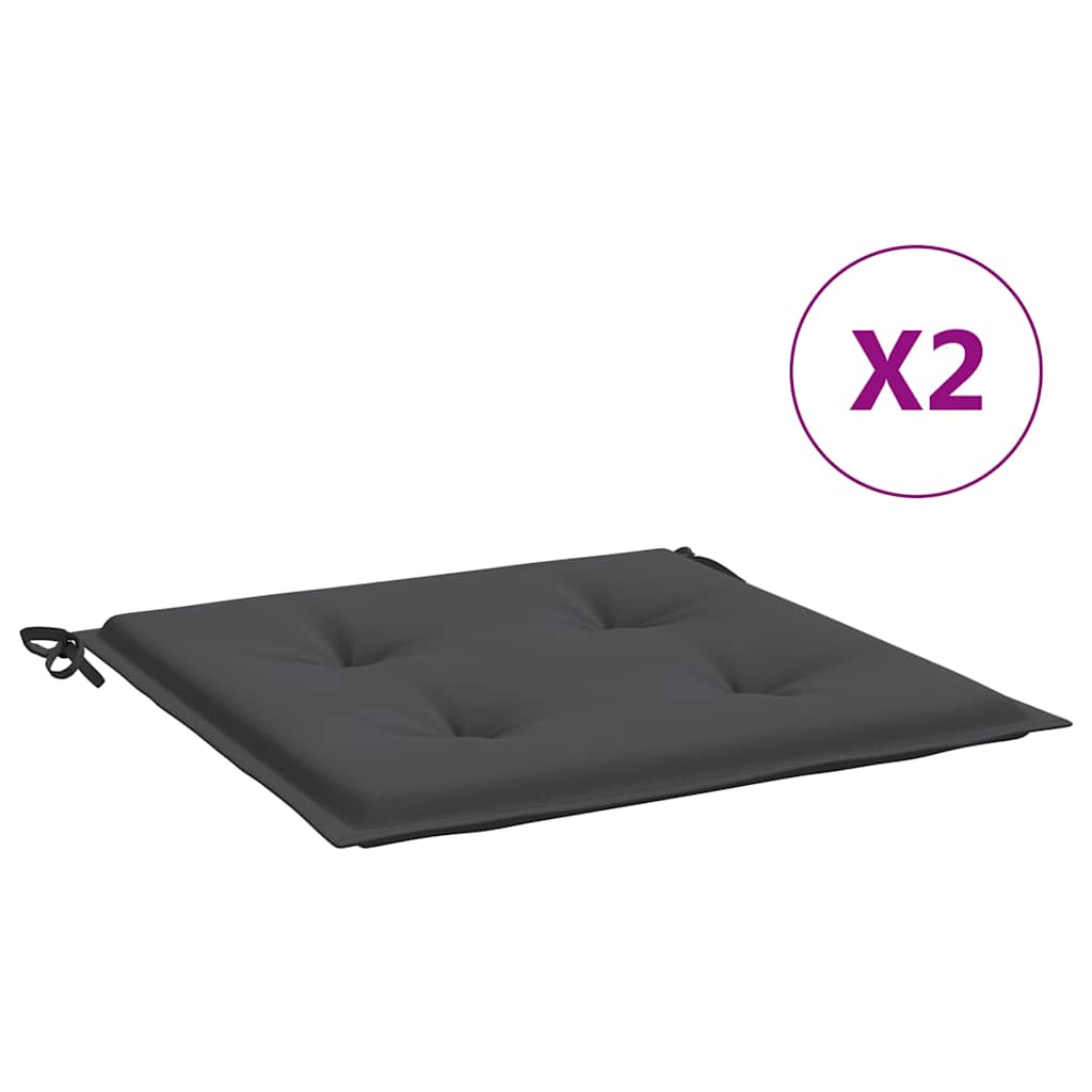 Cuscini per Sedia 2 pz Antracite 40x40x4 cm in Tessuto Oxford