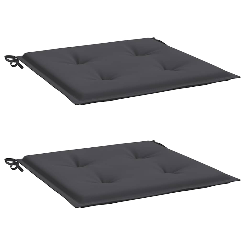 Cuscini per Sedia 2 pz Antracite 40x40x4 cm in Tessuto Oxford