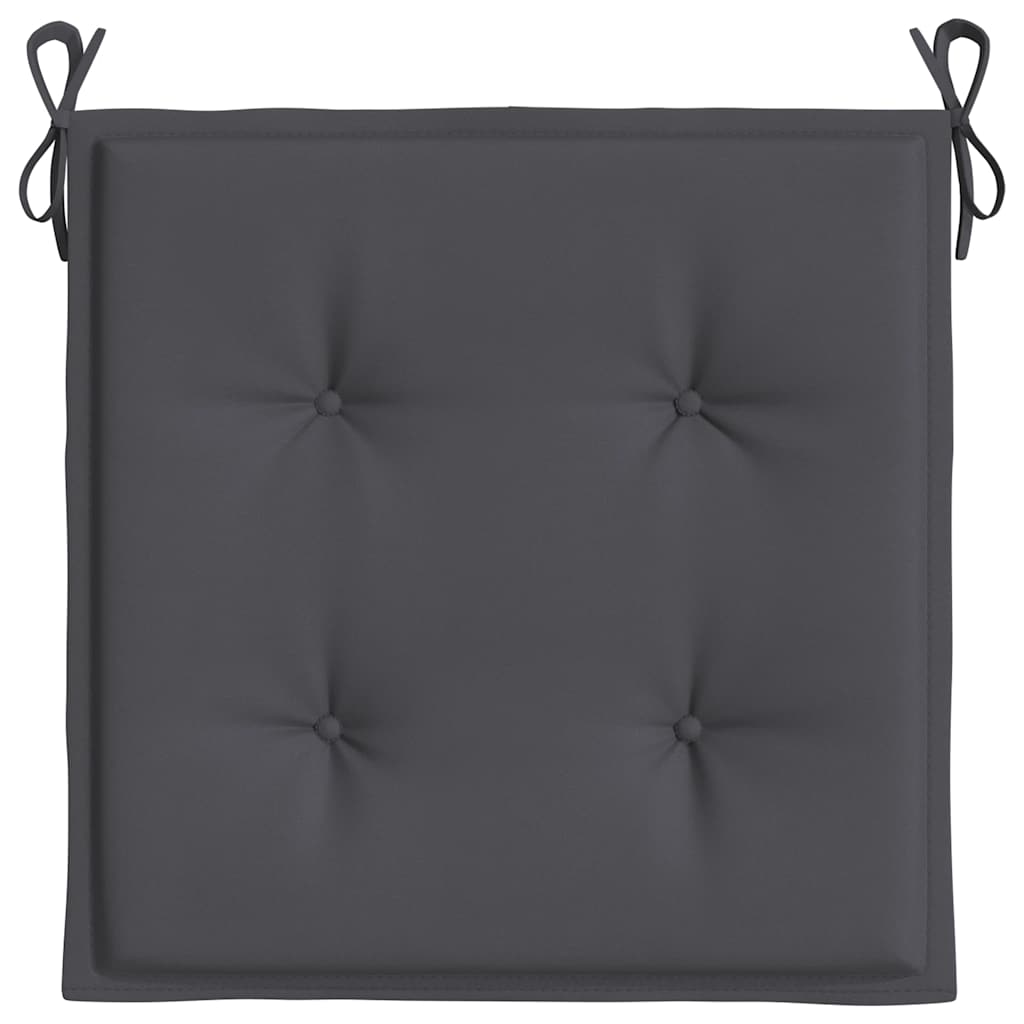 Cuscini per Sedia 2 pz Antracite 40x40x4 cm in Tessuto Oxford