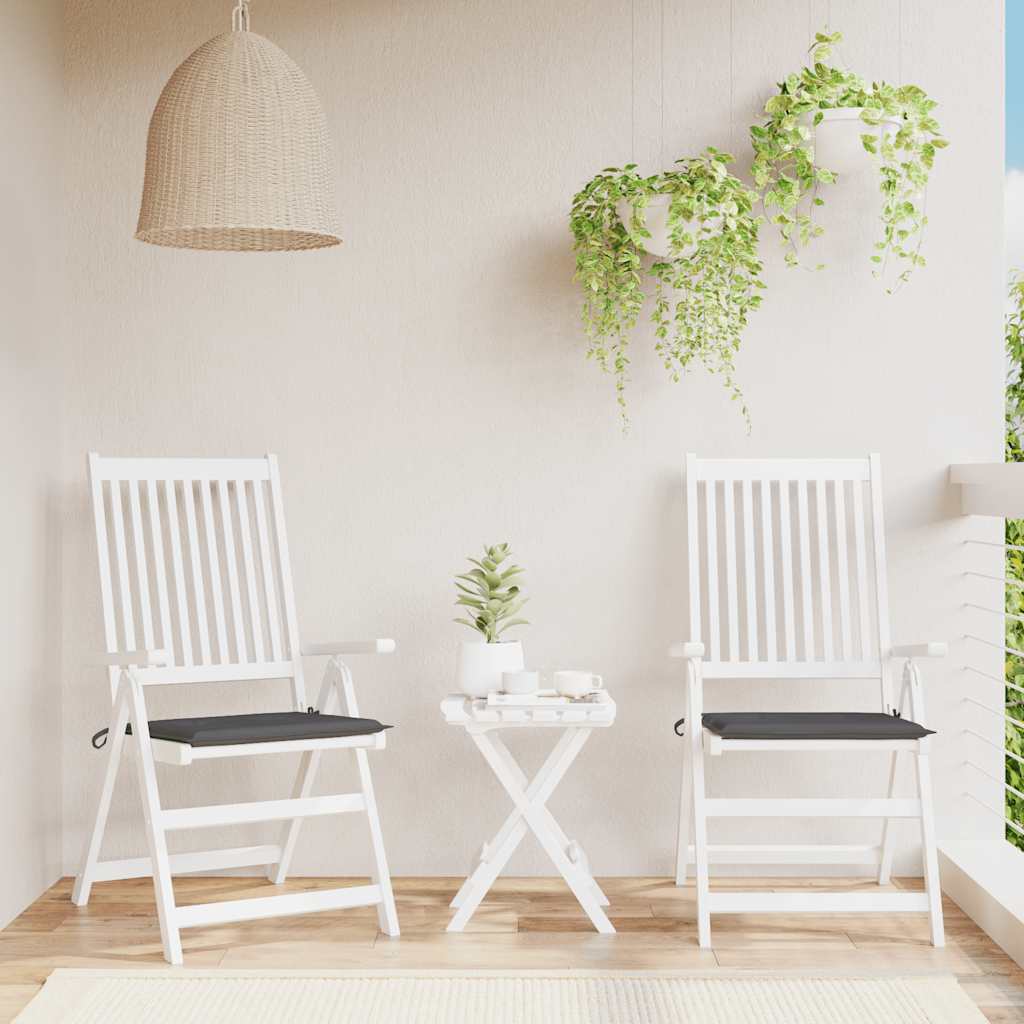 Cuscini per Sedia 2 pz Antracite 40x40x4 cm in Tessuto Oxford