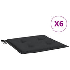 Cuscini per Sedia 6 pz Neri 40x40x4 cm in Tessuto Oxford