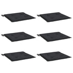 Cuscini per Sedia 6 pz Neri 40x40x4 cm in Tessuto Oxford