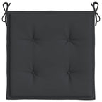 Cuscini per Sedia 6 pz Neri 40x40x4 cm in Tessuto Oxford
