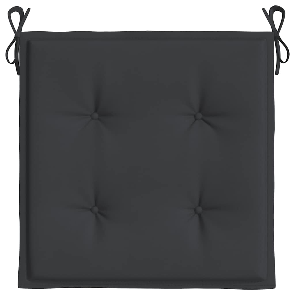 Cuscini per Sedia 6 pz Neri 40x40x4 cm in Tessuto Oxford